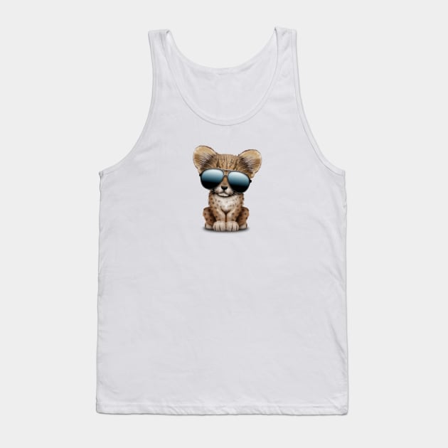 Cute Baby Cheetah Wearing Sunglasses Tank Top by jeffbartels